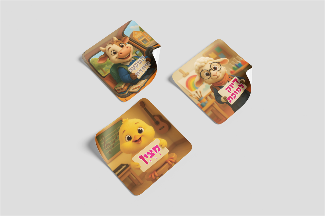 מדבקות עידוד לפי סדר אותיות א-ב